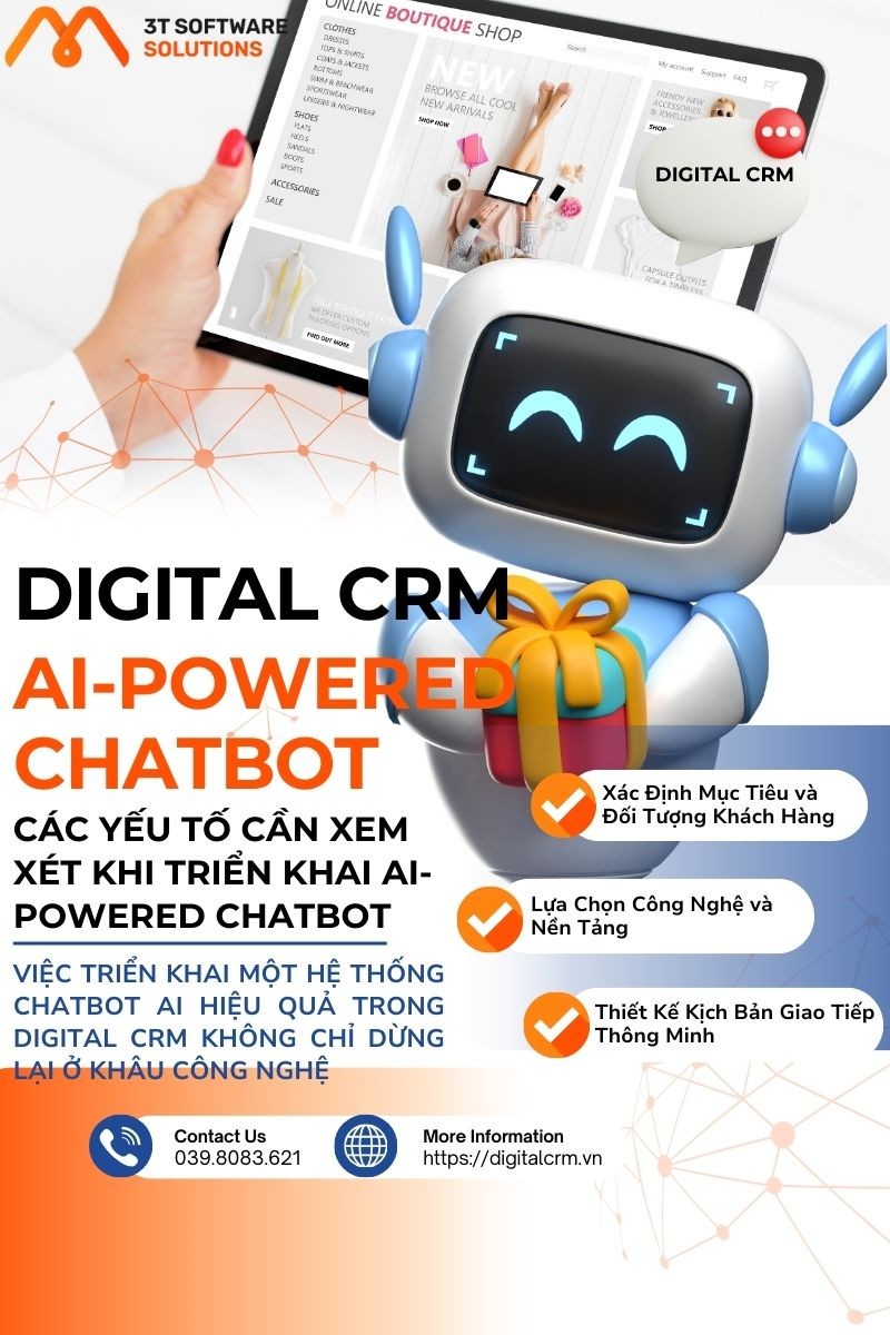 Làm thế nào để triển khai AI-Powered Chatbot trong Digital CRM nhằm tăng doanh số thương mại