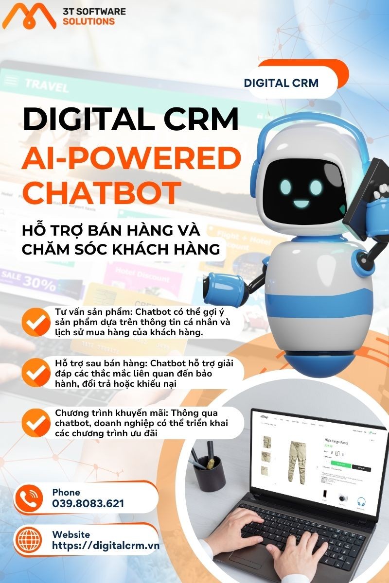 Vì Sao Doanh Nghiệp Thương Mại Nên Ứng Dụng Chatbot AI & Digital CRM: Giải Pháp Chatbot Tự Động Cho Thương Mại Điện Tử Tăng Doanh Số Bán Hàng